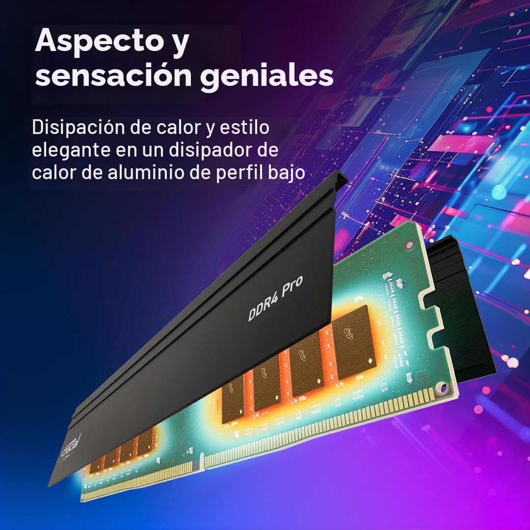 Amazon.com: Crucial Pro CP2K16G4DFRA32A - Kit de Memoria RAM DDR4